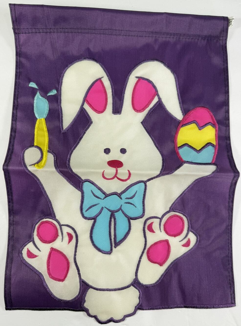 Easter Bunny with Egg Indoor Outdoor Flag Banner 11 x 15 Spring Decor